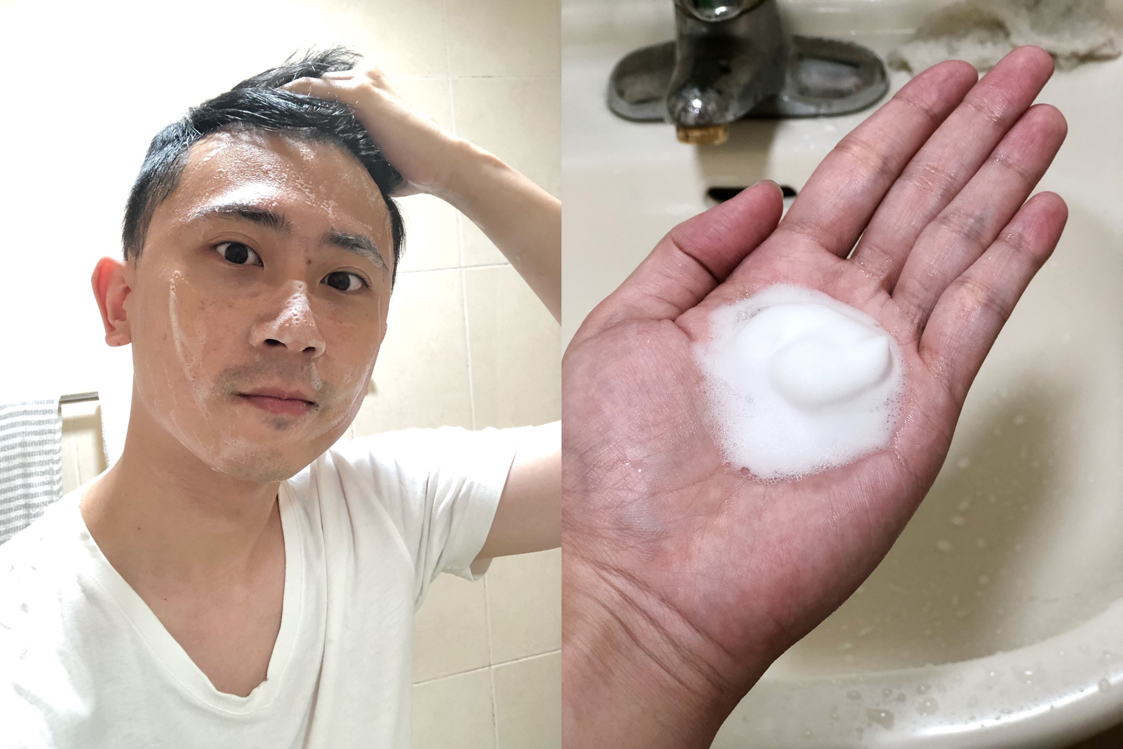不需要再去加水,就可以塗抹在臉上